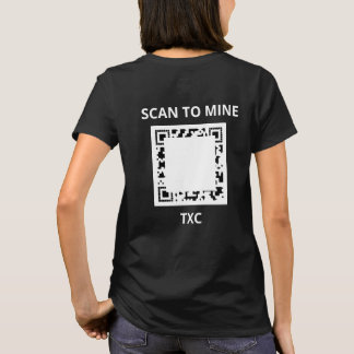 Camiseta Varredura de Moeda Texit PARA MINERAR Logotipo Ofi
