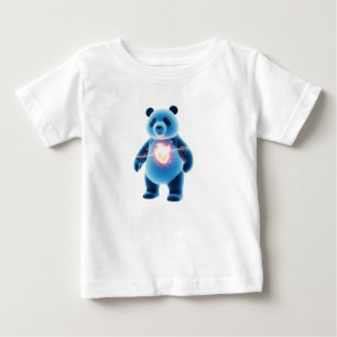Camiseta Varredura Médica 3D Holográfica Futurista de Panda
