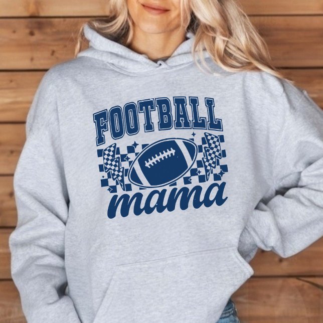 Camiseta Varsidade do Dia da Mama de Futebol (Football Mama Game Day Varsity Hoodie)