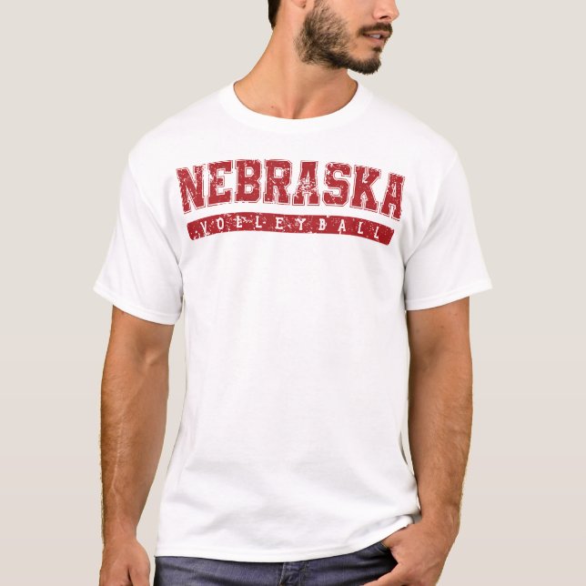 Camiseta Varsity Red Vintage em Nebraska (Frente)