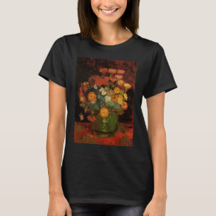 Camiseta Vase "Ainda viva" com Zinnias por Vincent van Gogh