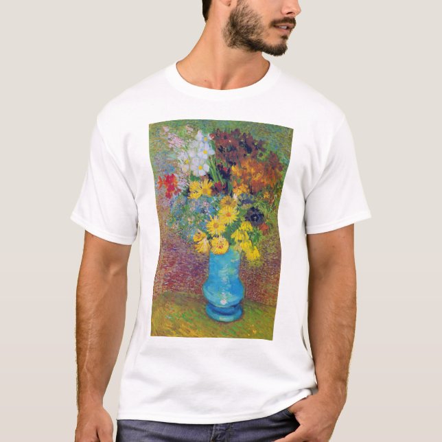 Camiseta Vase com margaridas e anêmonas, Van Gogh (Frente)