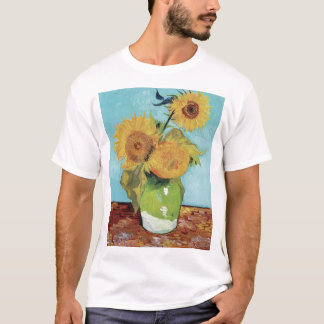 Camiseta Vase com Três Sunglowers 1888 por Vincent van Gog