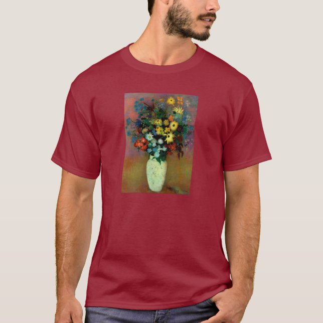 Camiseta Vase de Odilon Redon com Flores (1914) (Frente)