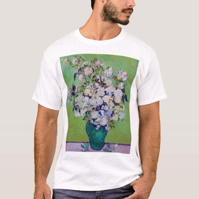 Camiseta Vase de Rosas, Vincent van Gogh (Frente)
