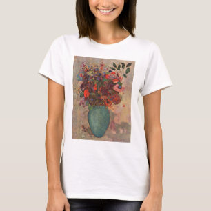 Camiseta Vase Turca por Odilon Redon, Flores Vintage Art