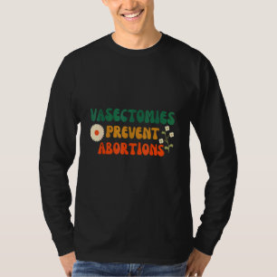 Camiseta Vasectomias Prevenem Abortos Feministas Florais Mi