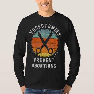 Camiseta Vasectomias Prevenem Abortos Retrô Pró-Escolha Div