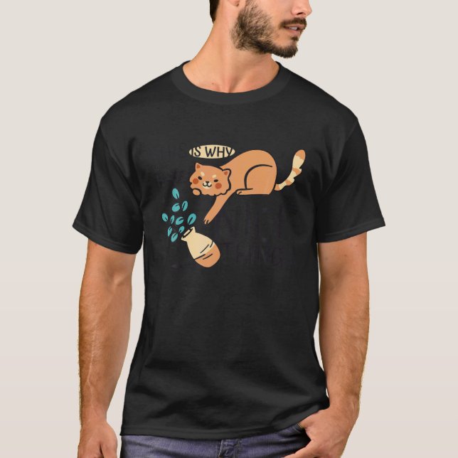 Camiseta Vaso de Flor de Gato (Frente)