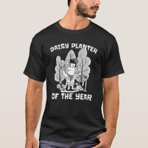 Camiseta Vaso De Margarida Do Ano Flores Jardinagem Margari