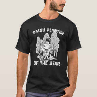 Camiseta Vaso De Margarida Do Ano Flores Jardinagem Margari