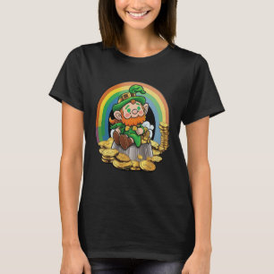Camiseta Vaso de Ouro do Arco-íris do Duende do Dia de São