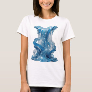 Camiseta Vaso de Slime Brilhante Azul ATRATIVO