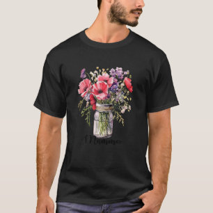 Camiseta Vaso Feminino de Flores Silvestres Mammoo