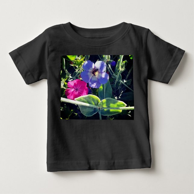 Camiseta Vaso numa flor azul (Frente)