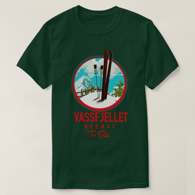 Camiseta Vassfjellet norway ski (Frente do Design)
