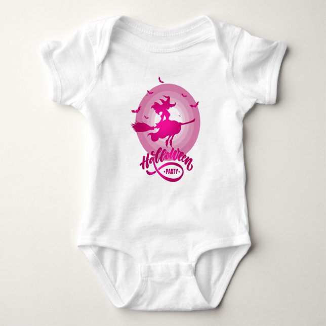 Camiseta Vassoura-bruxa bonito contra Lua Cheia (Frente)