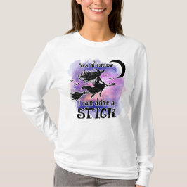 Camiseta Vassoura-de-bruxa-Dia de as Bruxas engraçado