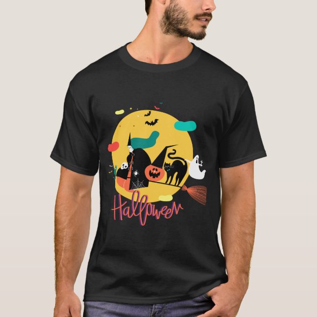 Camiseta Vassoura-de-bruxa-negra (Frente)