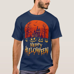 Camiseta Vassoura-de-design do Dia das Bruxas assustadora g