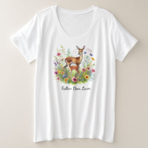 Camiseta Vassoura-de-fôr e veado-de-fôr com flores