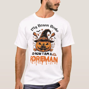 Camiseta Vassoura Quebrou Agora Sou Capataz Halloween Abóbo