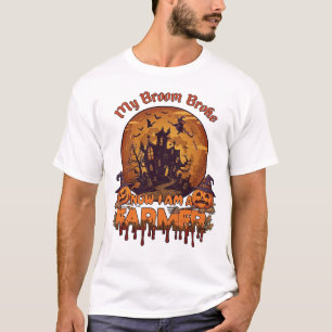 Camiseta Vassoura Quebrou Fazendeiro Halloween Bruxa Casa A