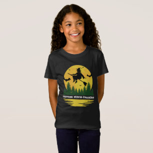 Camiseta Vassoura-voadora de bruxa-das-bruxas