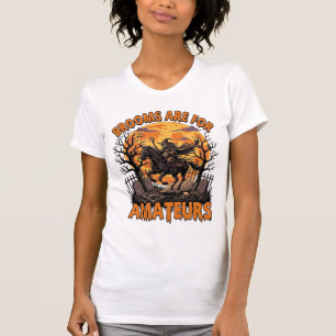 Camiseta Vassouras São Amadores Halloween Bruxa Cavalo Lua