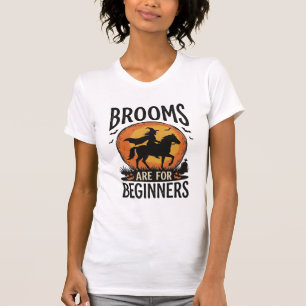 Camiseta Vassouras São para Iniciantes Vintage Halloween Br