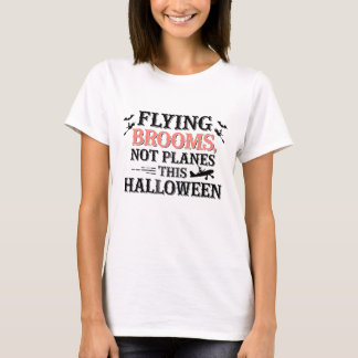 Camiseta Vassouras Voadoras, Não Aviões Este Halloween