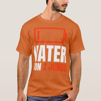 Camiseta Vater von 2 JUNGS Battery Vazio Dia de os pais Boy