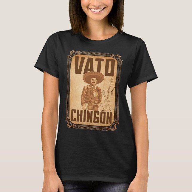 Camiseta Vato Chingón Emiliano Zapata (Frente)