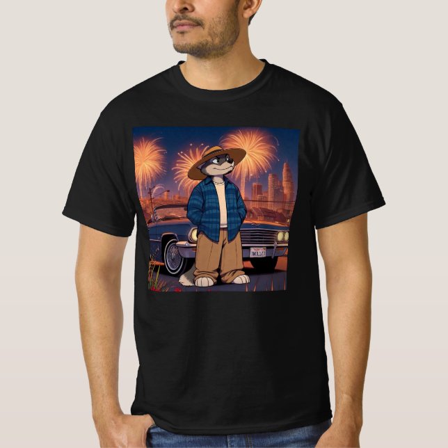 Camiseta Vato Lobo no dia 4 de julho (Frente)