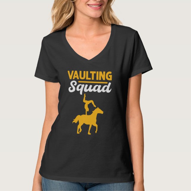 Camiseta Vaulting Squad Equestrian Acrobatics Horse Vaultin (Frente)