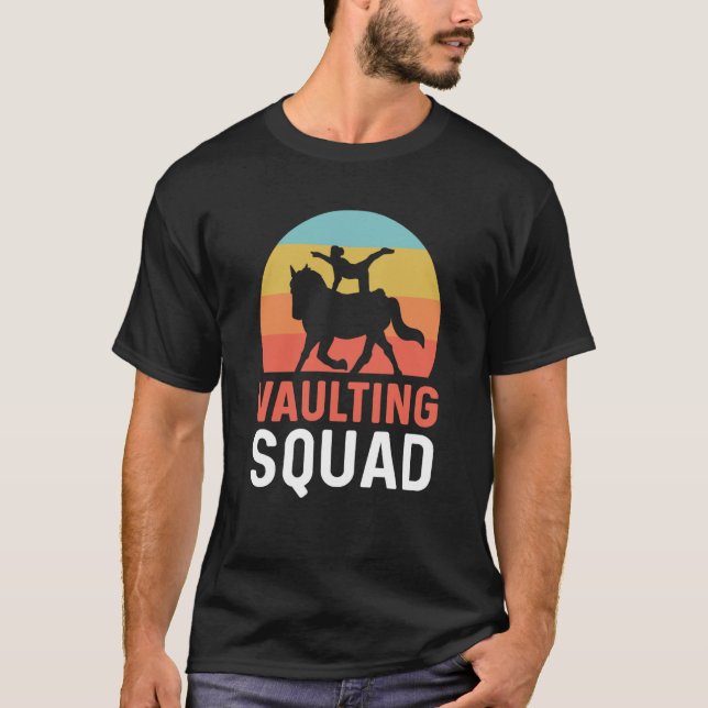 Camiseta Vaulting Squad Equestrian Gymnastics Horse Vaultin (Frente)