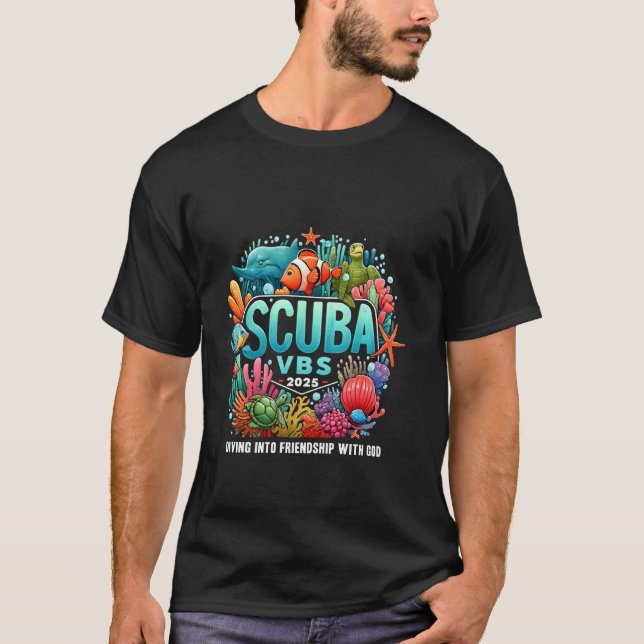 Camiseta VBS 2025 Mergulho em Amizade com Deus (Frente)