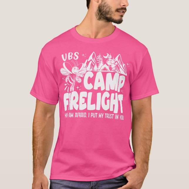 Camiseta Vbs Camp Firelight Vbs 2024 Vacation Bíblia School (Frente)