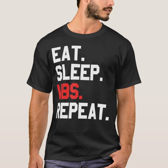 Camiseta Vbs Come Sleep Vbs Repete Férias Bíblia Escola Mat (Frente)