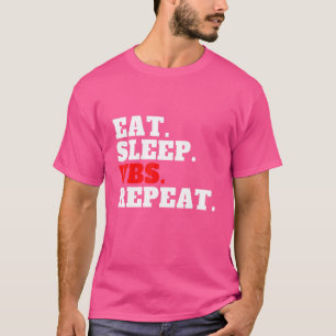 Camiseta Vbs Come Sleep Vbs Repete Férias Bíblia Jes Escola