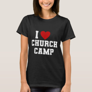 Camiseta Vbs Eu Amo Acampamento da Igreja Escola Bíblica da