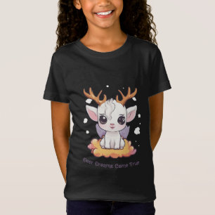 Camiseta Veado branco bonito com traficantes em uma nuvem