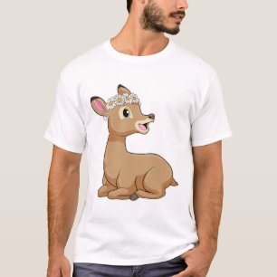 Camiseta Veado com Daisy Flower