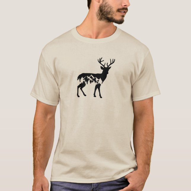 Camiseta Veado com Montanhas (Frente)