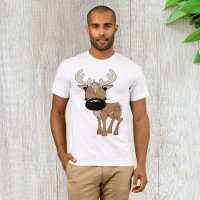 Veado Com Uma Camisa-T Grande Do Nariz