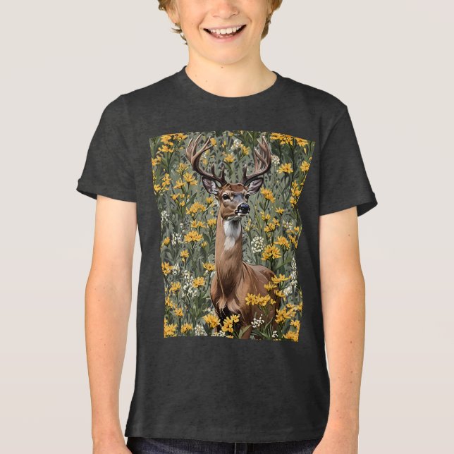 Camiseta Veado de Cauda Branca de Nebraskan 2 (Frente)
