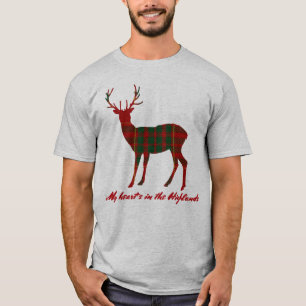 Camiseta Veado do Tartan de Cameron do clã das citações 