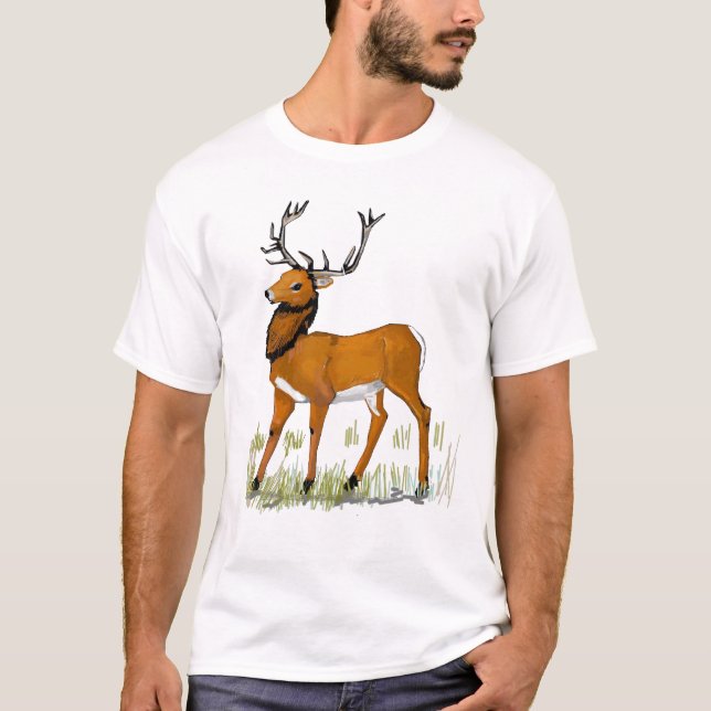 Camiseta Veado do veado vermelho (Frente)