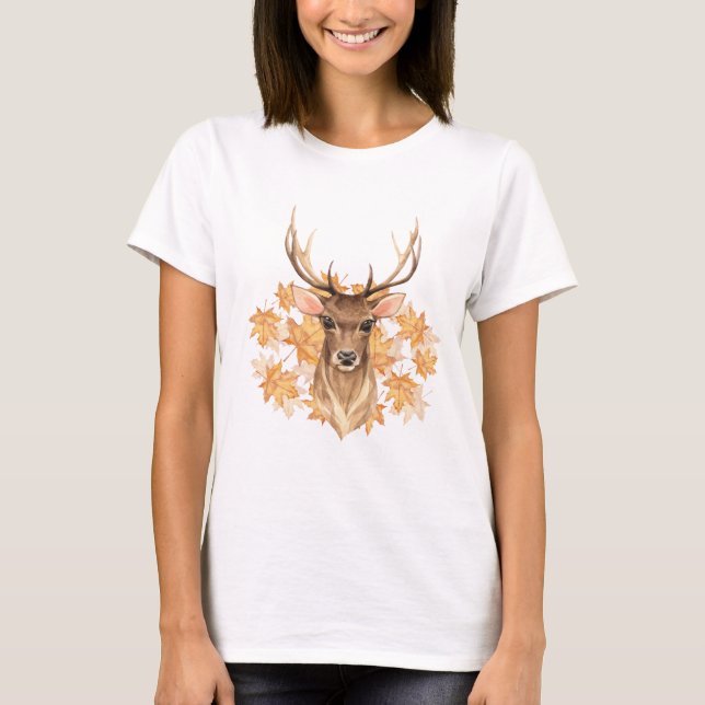 Camiseta Veado nobre. Outono (Frente)