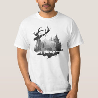 Camiseta Veado selvagem parado na floresta